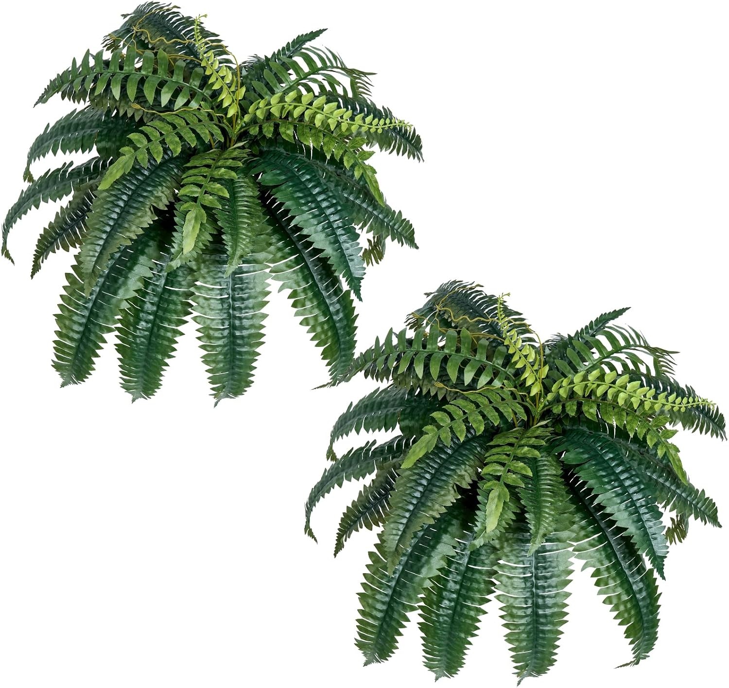 image:imageVEVOR Artificial Ferns 2 Pcs 47 Inch Large Artificial Boston Ferns Plants Faux Fern with 50 Branches Artificial Plants Large for OutdoorsIndoor Home OfficeGarden Flowerpot Unincluded2 Pcs