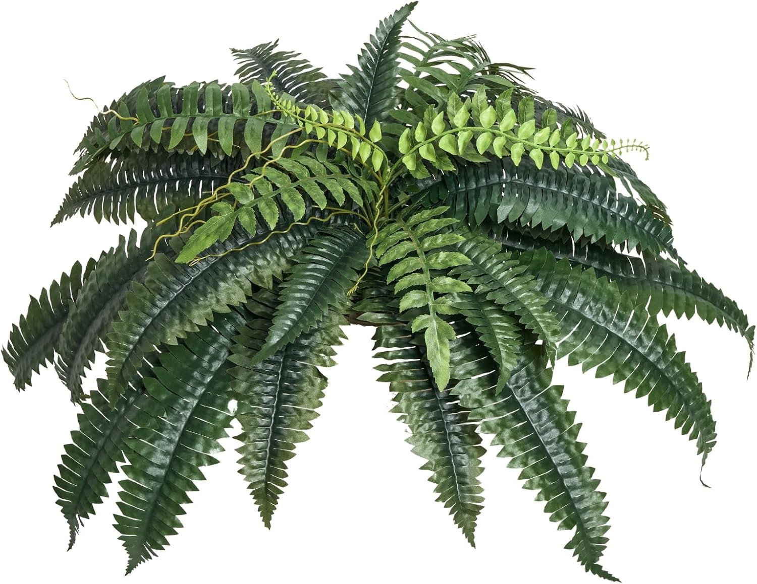 image:imageVEVOR Artificial Ferns 2 Pcs 47 Inch Large Artificial Boston Ferns Plants Faux Fern with 50 Branches Artificial Plants Large for OutdoorsIndoor Home OfficeGarden Flowerpot Unincluded2 Pcs