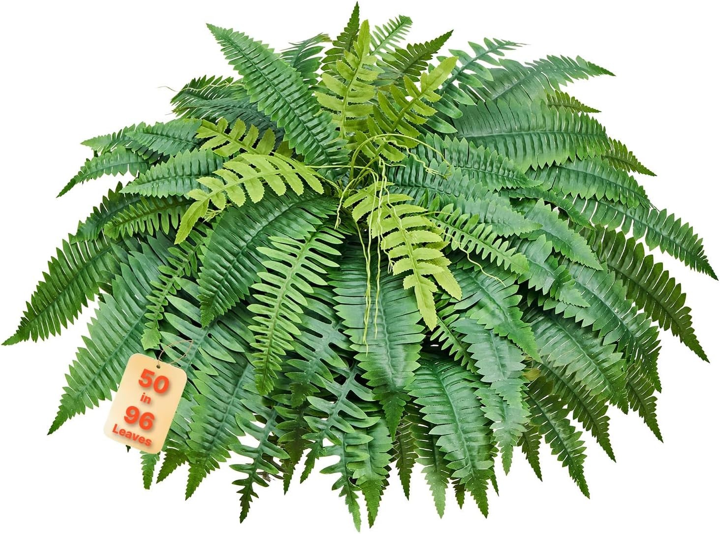 image:imageVEVOR Artificial Ferns 2 Pcs 47 Inch Large Artificial Boston Ferns Plants Faux Fern with 50 Branches Artificial Plants Large for OutdoorsIndoor Home OfficeGarden Flowerpot Unincluded1 Pcs