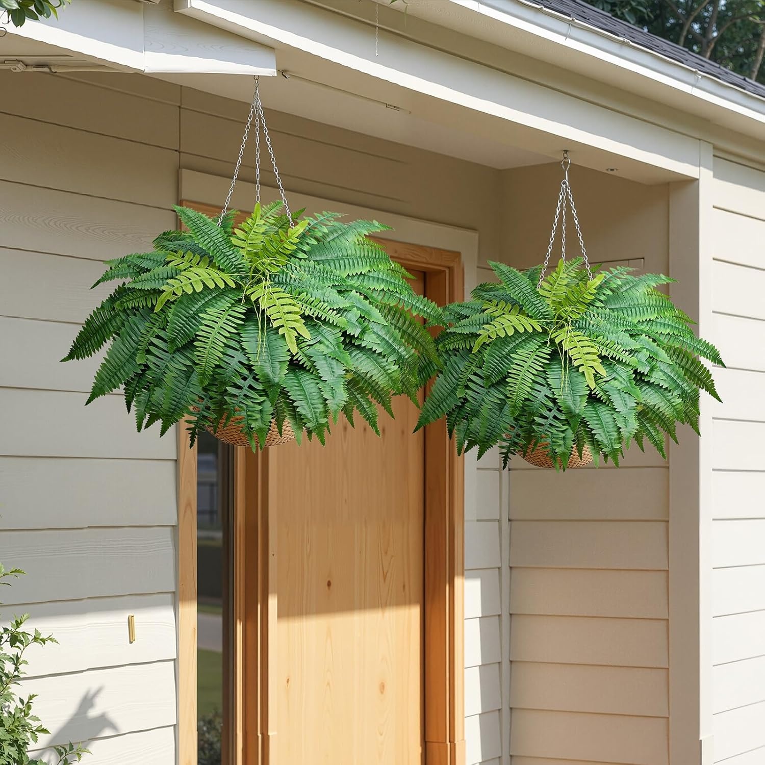 image:imageVEVOR Artificial Ferns 2 Pcs 47 Inch Large Artificial Boston Ferns Plants Faux Fern with 50 Branches Artificial Plants Large for OutdoorsIndoor Home OfficeGarden Flowerpot Unincluded1 Pcs
