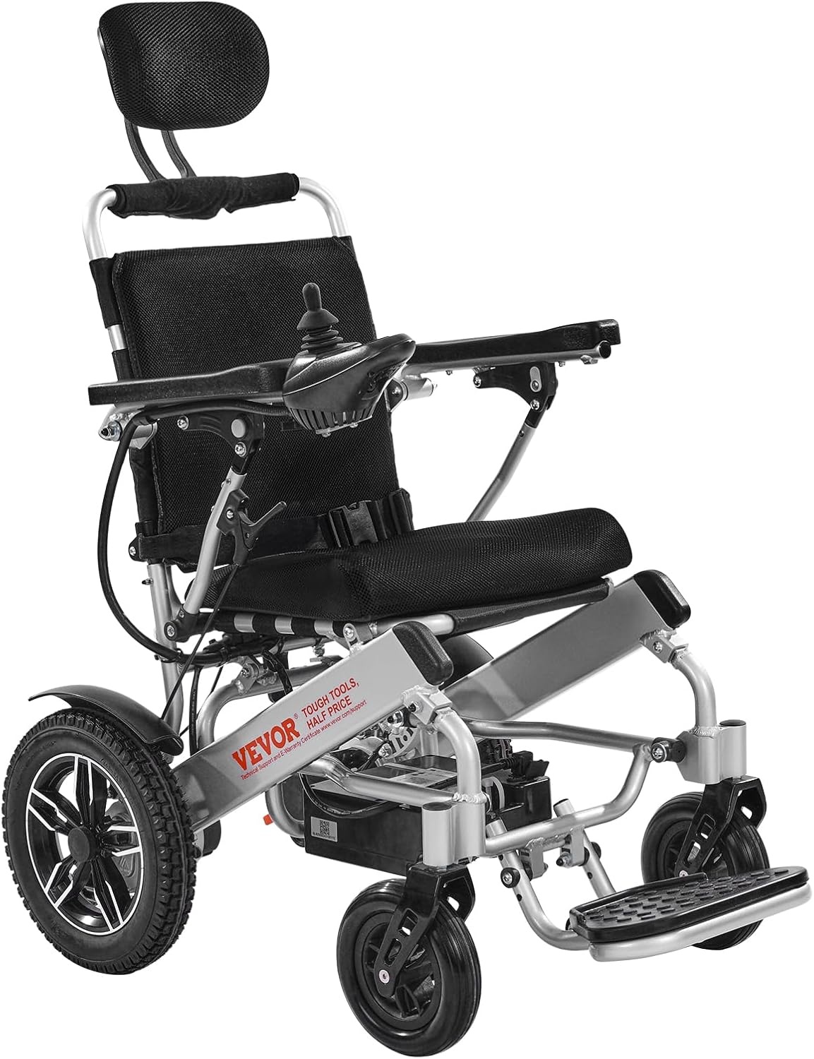 image:imageVEVOR Electric Wheelchair for Adults 300 lbs Capacity amp 21 Seat Foldable Lightweight Motorized Chair 13Mile Long Range AllTerrain Power Portable for Seniors Mobility21 lnch Reclining Seat