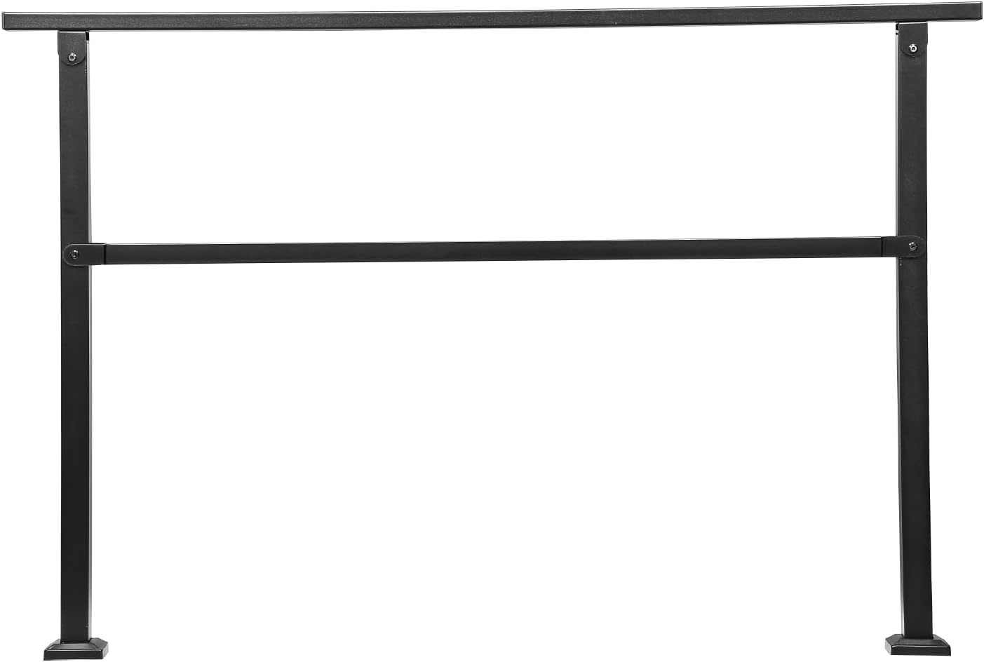 image:imageVEVOR Handrails for Outdoor Steps 1 Step Stair Hand Rail Kit Transitional Carbon Steel Railings with Installation Kit Stair Rails for Seniors Concrete Steps amp Porch amp Deck Black Retro ArchBlackStraight NM