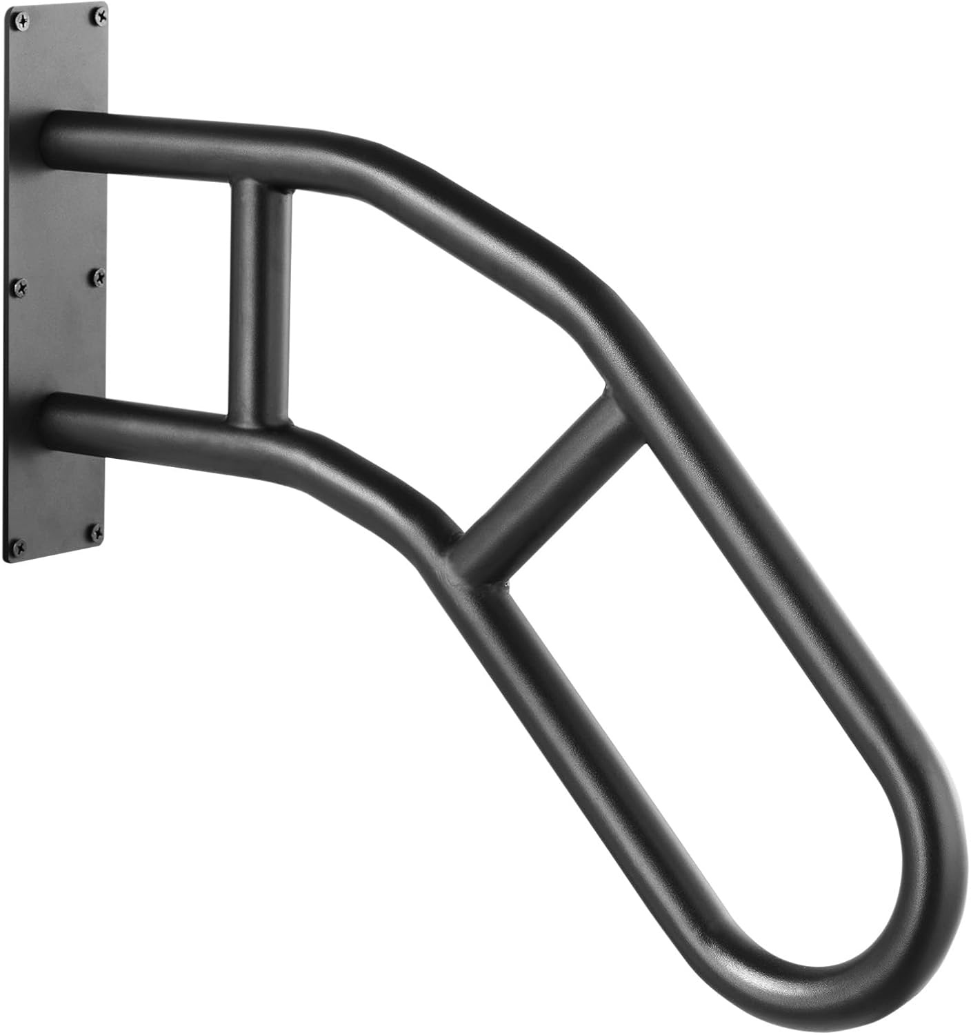 image:imageVEVOR Handrails for Outdoor Steps 29 Length Wall Mount Safety Railings for 13 Steps UShaped Handrail with Matte Black Finished Stair Handrails for Kids Elderly Pregnant Women Disabled 2 PCSBlack