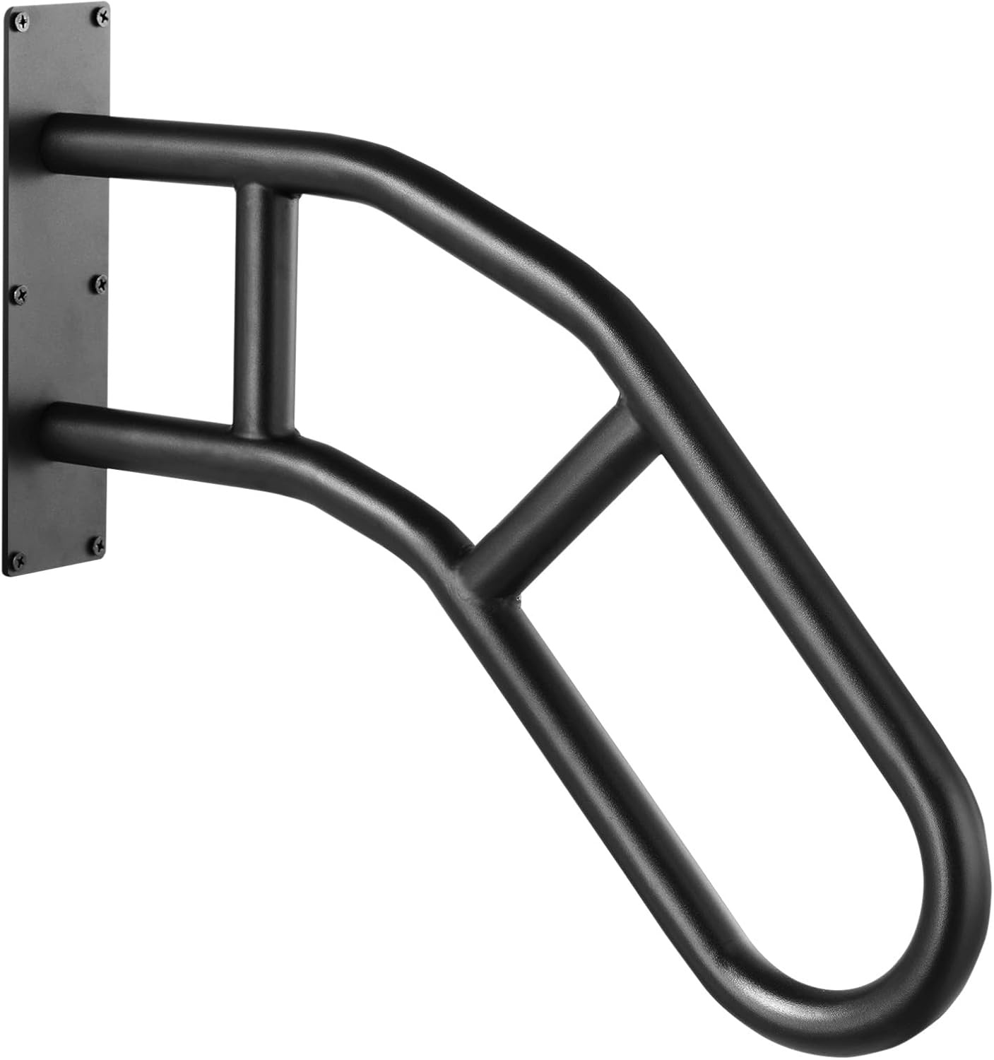 image:imageVEVOR Handrails for Outdoor Steps 29 Length Wall Mount Safety Railings for 13 Steps UShaped Handrail with Matte Black Finished Stair Handrails for Kids Elderly Pregnant Women Disabled 2 PCSBlack