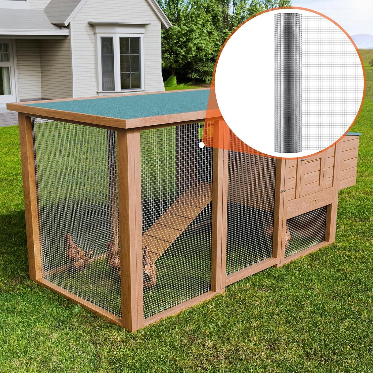 image:imageVEVOR Hardware Cloth 12 inch 48in x 50 ft 19 Gauge Hot Dipped Galvanized Wire Mesh Roll Chicken Wire Fencing Wire Mesh for Rabbit Cages Garden Small Rodents36 x 50