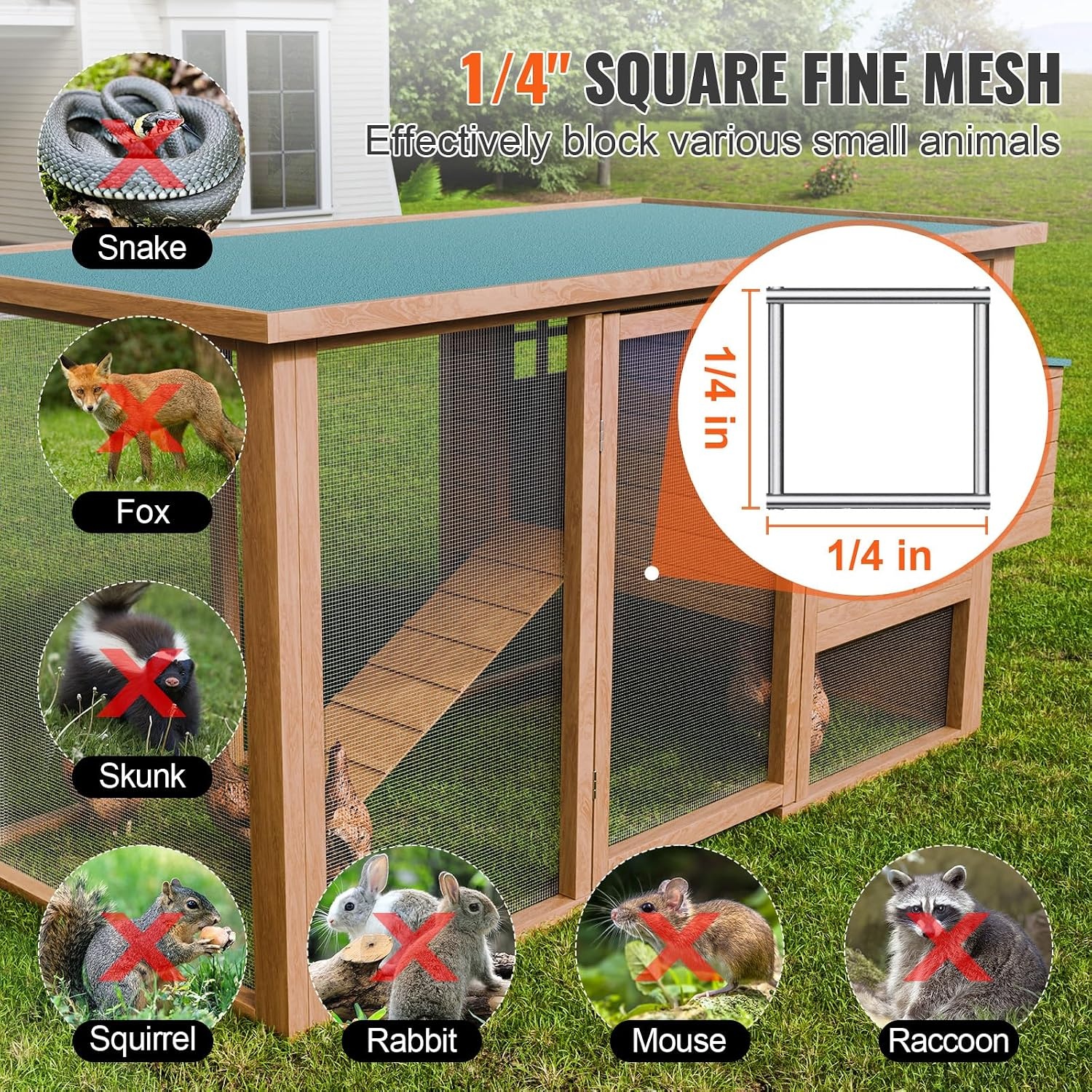 image:imageVEVOR Hardware Cloth 12 inch 48in x 50 ft 19 Gauge Hot Dipped Galvanized Wire Mesh Roll Chicken Wire Fencing Wire Mesh for Rabbit Cages Garden Small Rodents36 x 50
