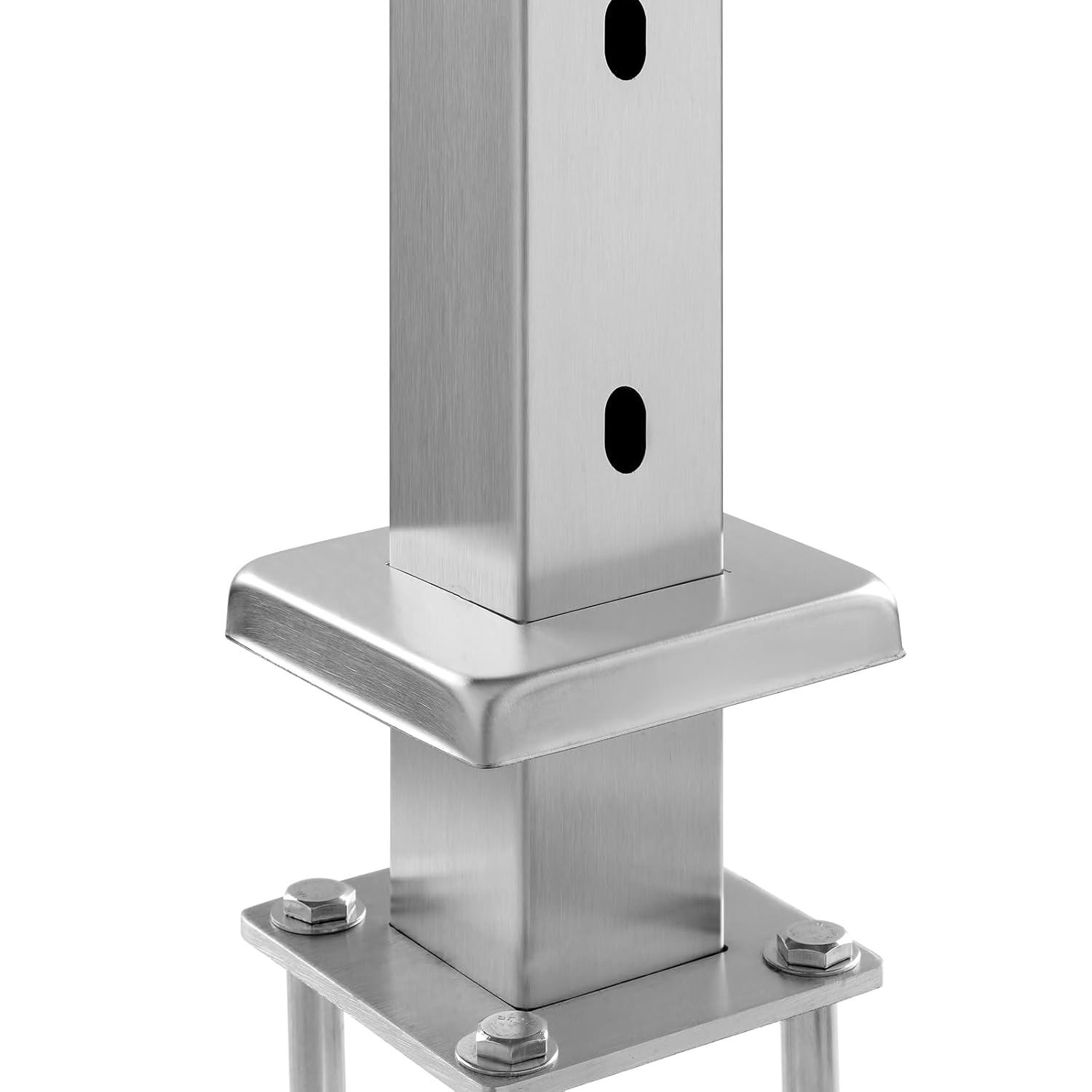 image:imageVEVOR Level Drilled Cable Railing Post 10 Holes 36x2x2 Inches Stainless Steel Cable Railing System Kit for Indoor Outdoor Deck Balcony 4 Pack Black Product ID 4JZLGZXHS914MY65M001V0Stair PostSilver