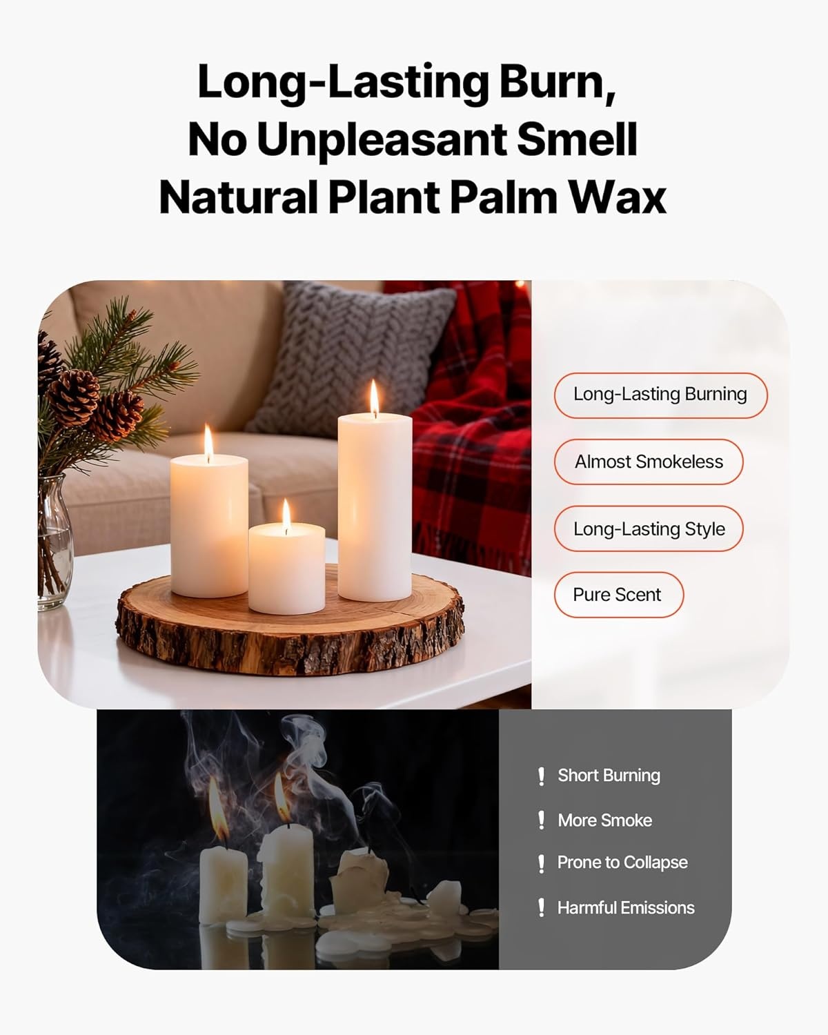 image:imageVEVOR Pillar Candles and Glass Vases Set 36 Pcs Clear Cylinder Hurricane Candle Holders for Wedding Centerpieces Tall Vase for Table Decor Wedding Party ThanksgivingWhite 256 x 47597936 Pcs