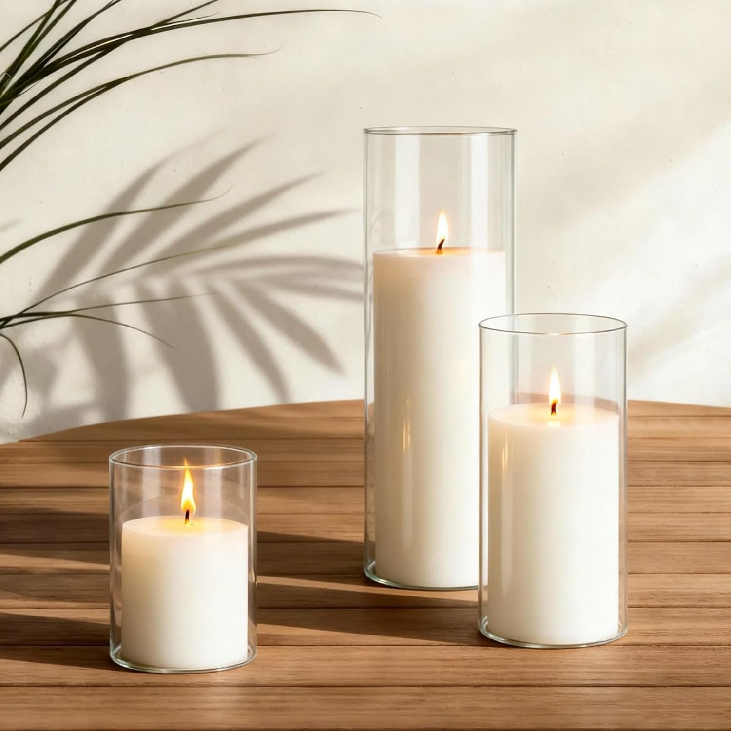 image:imageVEVOR Pillar Candles and Glass Vases Set 36 Pcs Clear Cylinder Hurricane Candle Holders for Wedding Centerpieces Tall Vase for Table Decor Wedding Party ThanksgivingWhite 256 x 47597936 Pcs