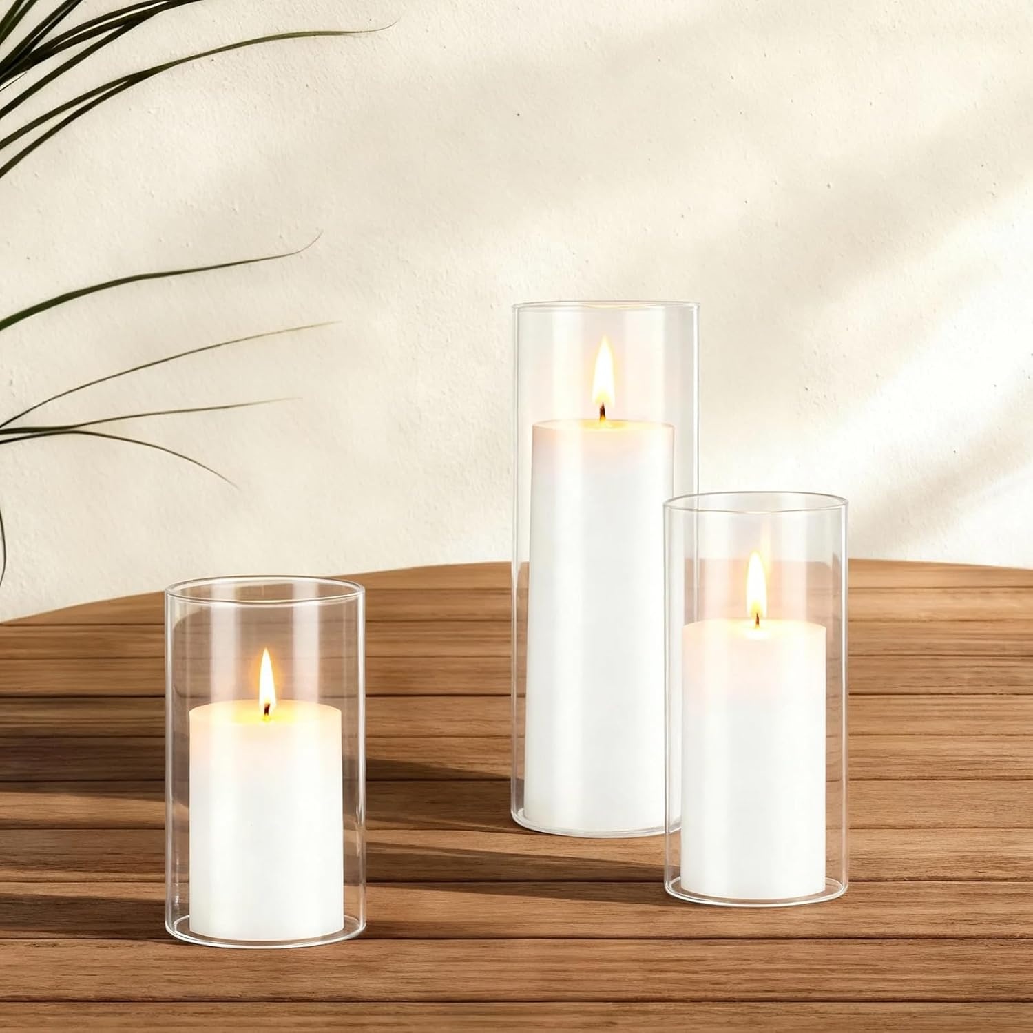 image:imageVEVOR Pillar Candles and Glass Vases Set 36 Pcs Clear Cylinder Hurricane Candle Holders for Wedding Centerpieces Tall Vase for Table Decor Wedding Party ThanksgivingWhite 256 x 47597936 Pcs