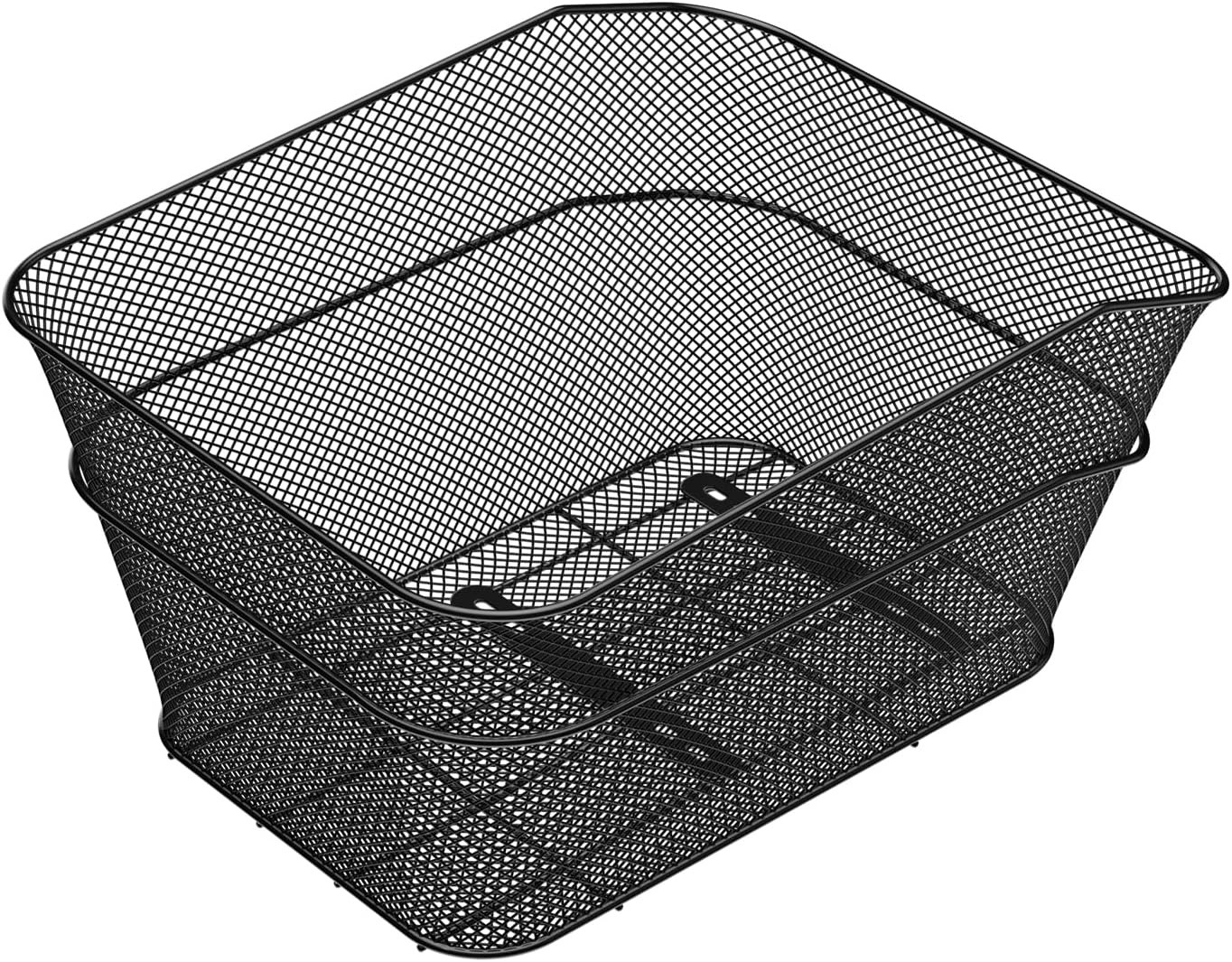 image:imageVEVOR Rear Bike Basket Wire Mesh Bicycle Basket with Cargo Net amp Waterproof Cover Durable Metal Bike Back Basket Fits Most Rear Bike Racks Mounting Tools Included