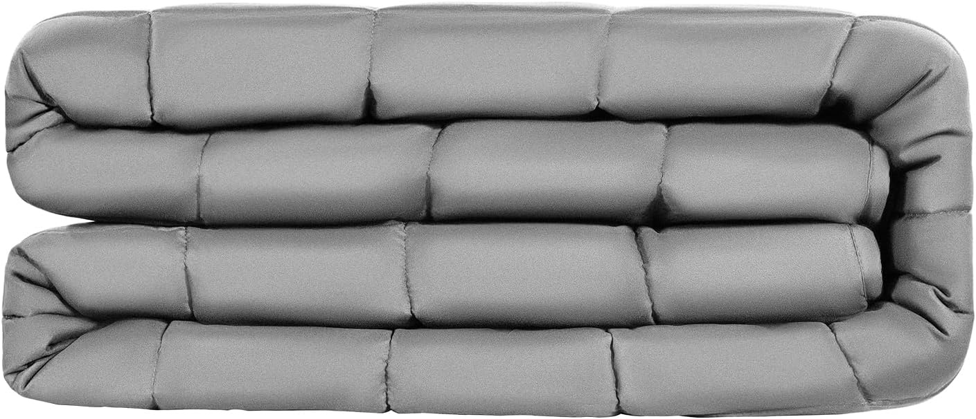 image:imageVEVOR Weighted Blanket 60 x 80 inch Queen Size 25 lbs Heavy Blanket with Cooling Glass Beads Soft amp Breathable for AllSeason Use Suitable for Adults 250310 lbs Ideal Gift Choice Grey25lbs 60x80in