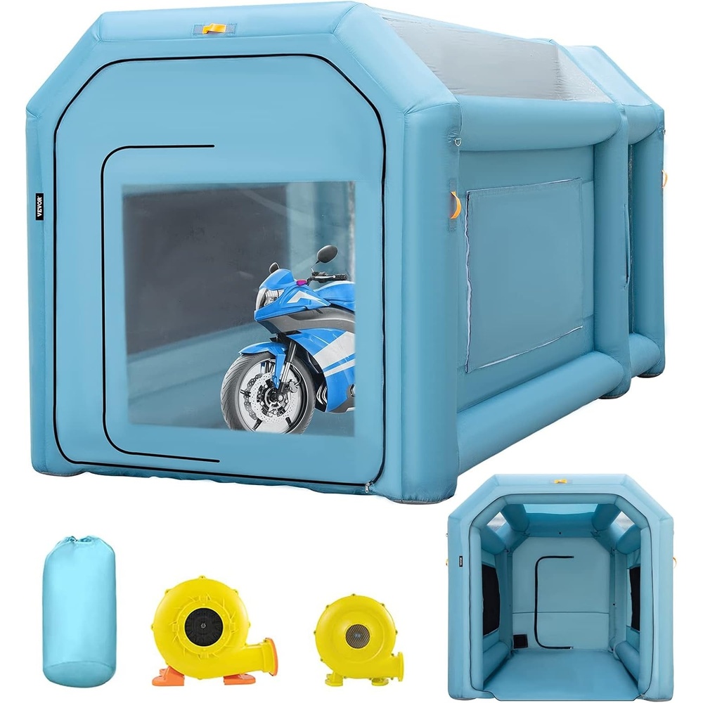 image:imageVEVOR 20x10x8ft Inflatable Paint Booth Inflatable Spray Booth High Powerful 480W750W Blowers Spray Booth Tent Car Paint Tent Air Filter System for Car Parking Workstation Motorcycle Garage2350W750W