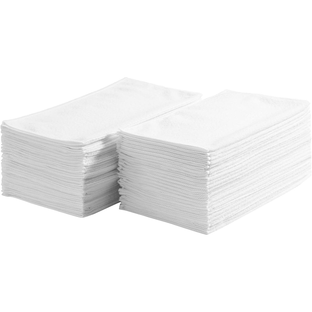 image:imageVEVOR 50 Pack White Microfiber Cleaning Cloth 12 x 12 in Premium Microfiber Towels LintFree and ScratchFree Absorbent Cleaning Rags for Car Household Kitchen Window SPA Hotel amp Bathroom