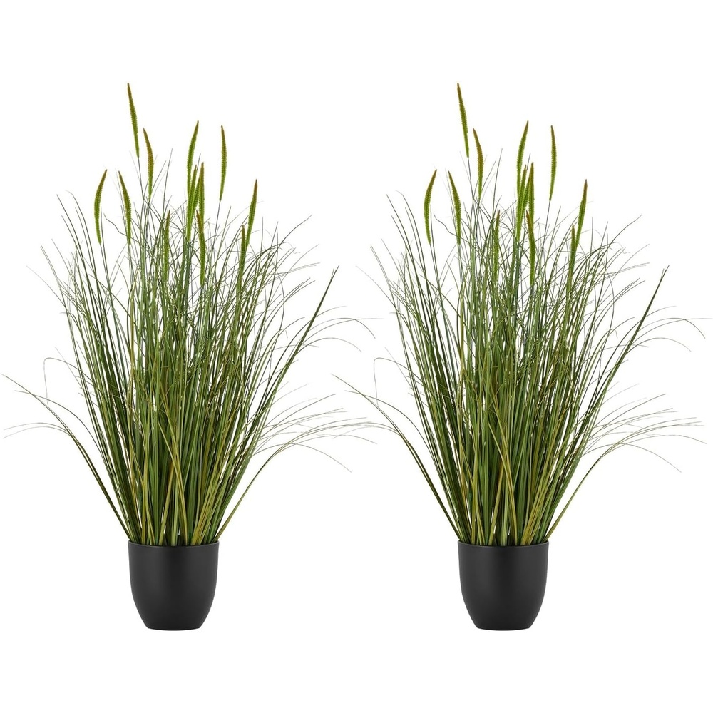 image:imageVEVOR Artificial Grass Plant 2 Pack 59 inch Horsetail Reed Grass in Pot Premium PVC Faux Fake Greenery Shrubs Plant for Indoor Outdoor House Home Garden Office Room Dcor Housewarming GreenCattails