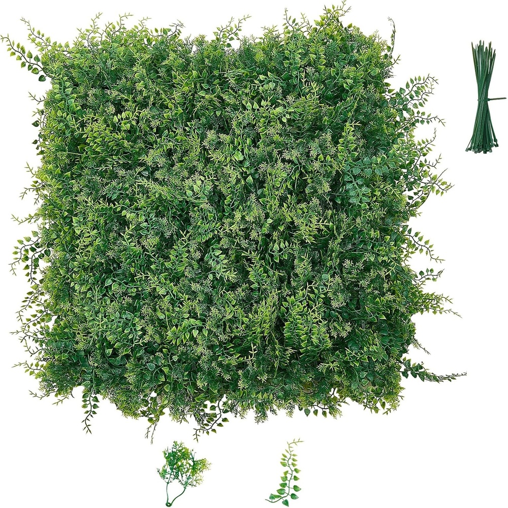 image:imageVEVOR Artificial Grass Wall Panels 40 x 120 inch Milan Grass Greenery Boxwood Panel for Indoor Outdoor Green Decor amp Ivy Fence Covering Privacy Backdrop Wall Hedge Screen for GardenFerns