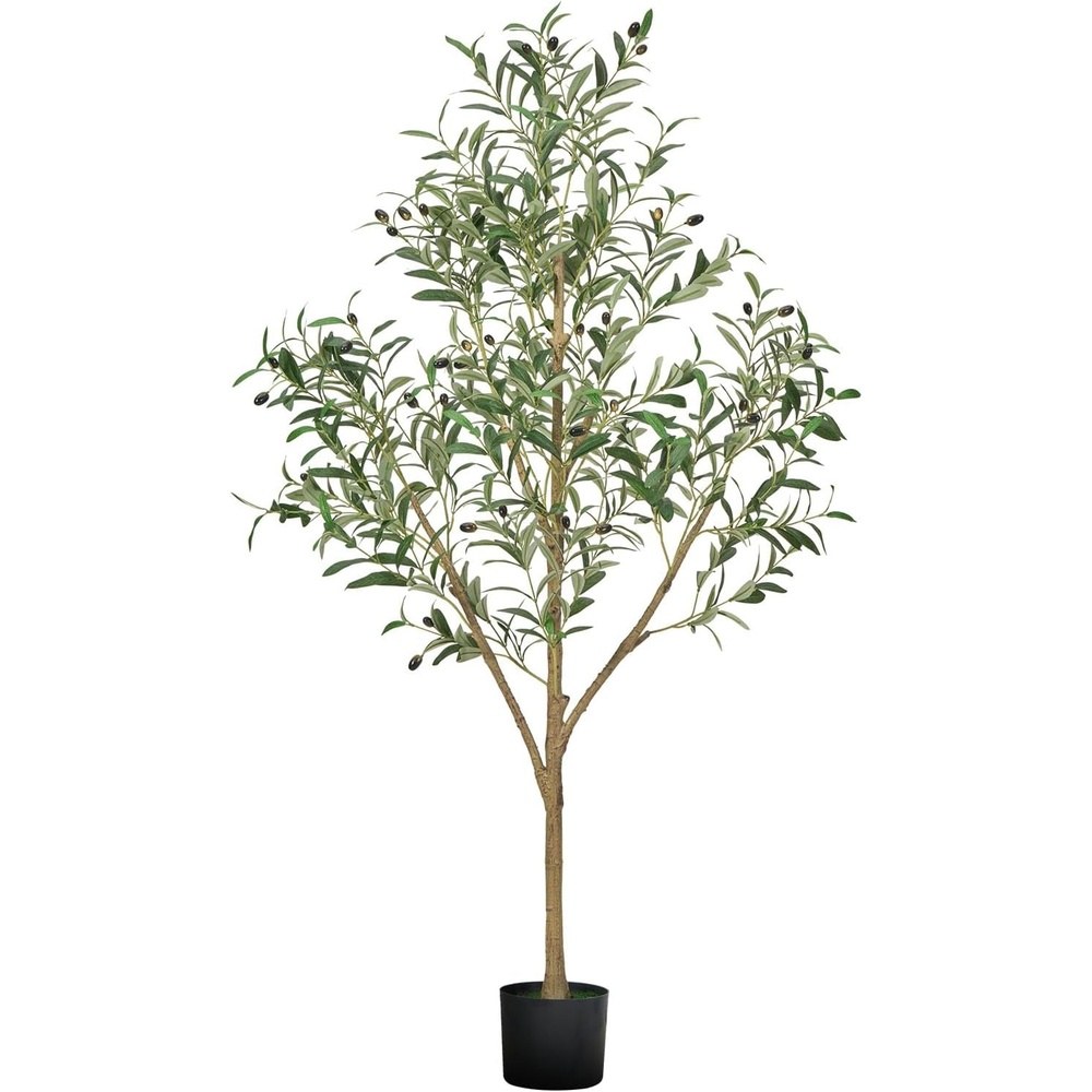 image:imageVEVOR Artificial Olive Tree 6 FT Tall Faux Plant Secure PE Material amp AntiTip Tilt Protection LowMaintenance Plant Lifelike Green Fake Potted Tree for Home Office Warehouse Decor Indoor OutdoorOlive Tree Type 2