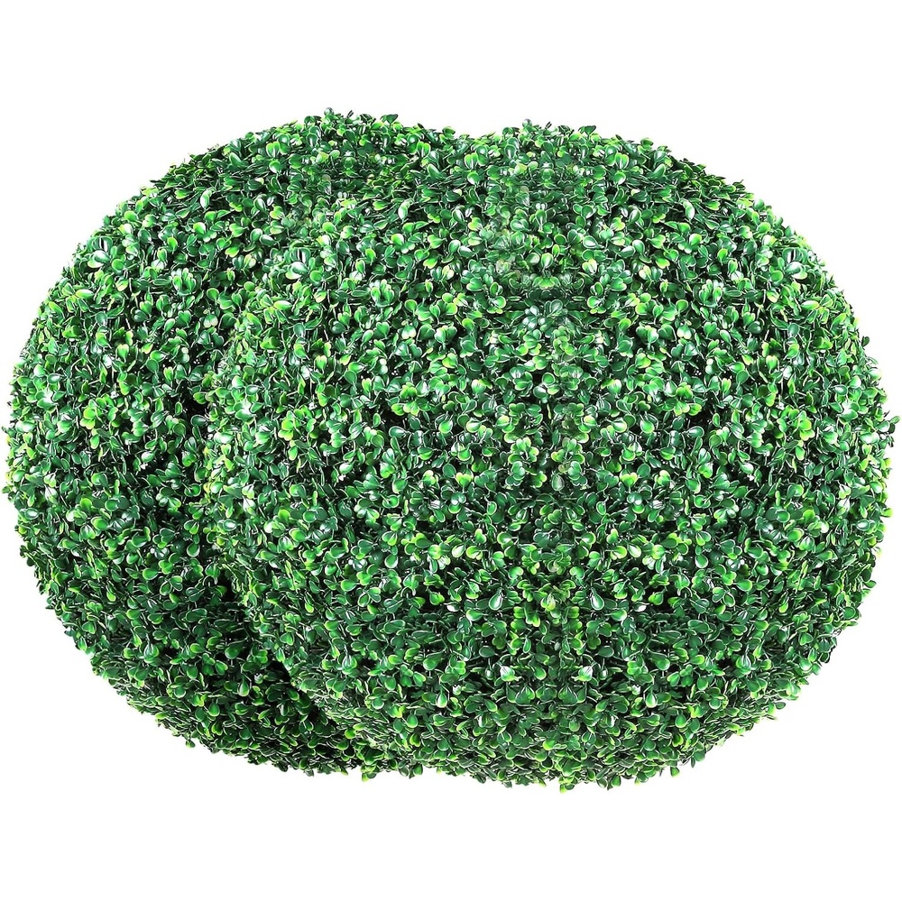 image:imageVEVOR Artificial Topiary Cypress Trees with Ground Spike 16 inch 2 Set Faux Shrubs amp Bushes Potted Plants Fake Silk Tree Look Real for Decor Front Porch Outdoor Indoor Patio Garden Balcony Backyard20 Inchball