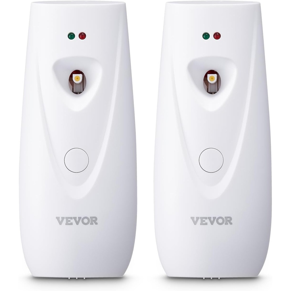 image:imageVEVOR Automatic Air Freshener Spray Dispenser 2Pack Wall Mounted or Free Standing Battery Operated Multiple Time Settings for Home Indoor Bathrooms Offices Hotels Commercial Places White