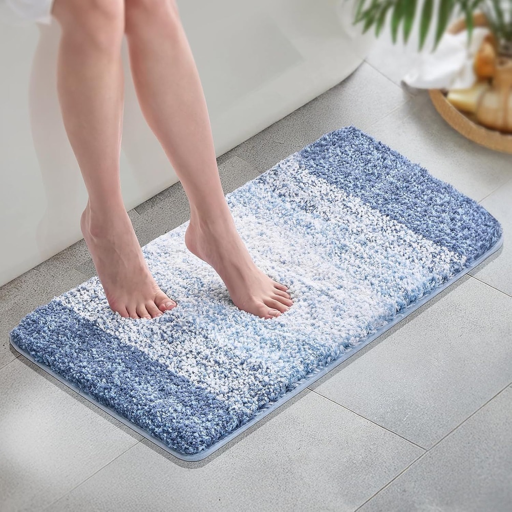 image:imageVEVOR Bathroom Rugs 30x20 Bath Mat Super Absorbent and Soft Microfiber Bathroom Mat with NonSlip TPE Backing Machine Washable and Quick Dry Bath Rugs Bath Mats for Bathroom Tub and Shower Floor18 x 26 Rectangular