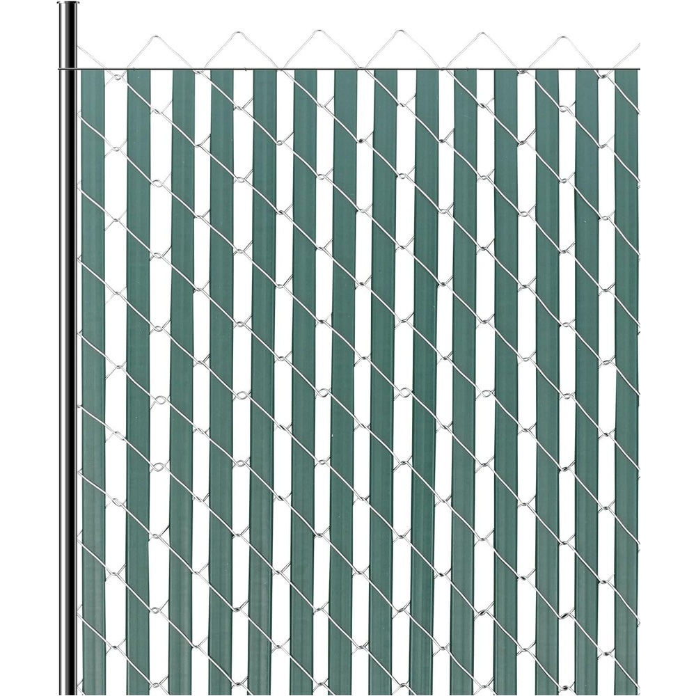 image:imageVEVOR Bottom Locking Privacy Slats DoubleWall Vertical BottomLocking Slats with Wings for ChainLink Fence HighDensity HDPE Chain Link Slats Ideally Fit 6 High Fence for Garden and FarmBlackDoubleWall