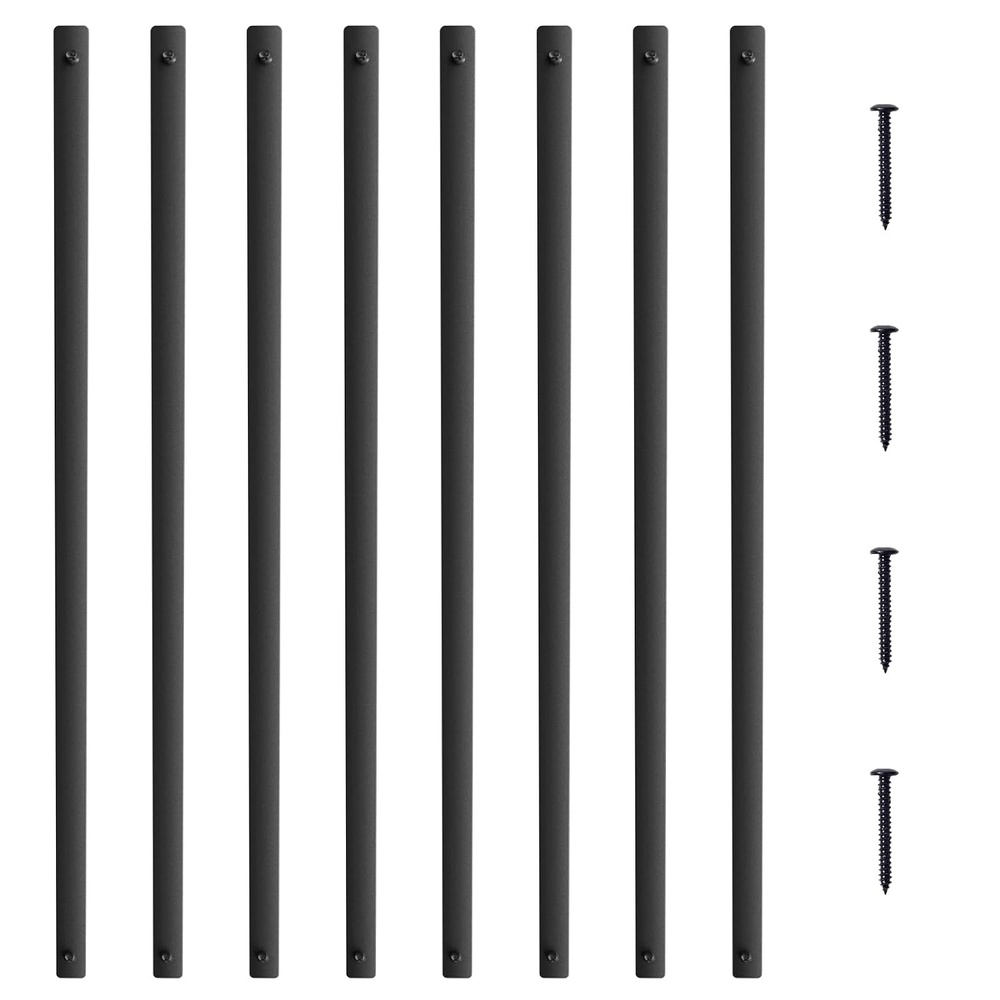 image:imageVEVOR Deck Balusters 295x1 Metal Deck Spindles 76 Pack Staircase Baluster with Screws Aluminum Alloy Deck Railing for Wood and Composite Deck Stylish Baluster for Outdoor Stair Deck Porch3225 Inch51 Pack Aluminum