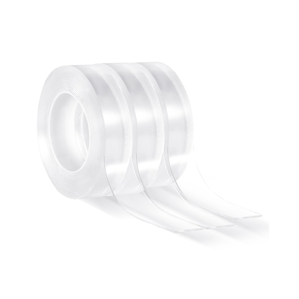 image:imageVEVOR Double Sided Tape Heavy Duty 16 ft Long Nano Mounting Tape Strong Adhesive amp Reusable Clear Two Sided Wall Tape Removable Poster Picture Hanging Strips for Home Office Car Outdoor Use3 Packs