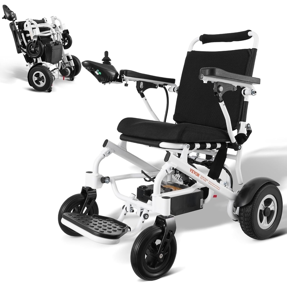 image:imageVEVOR Electric Wheelchair for Adults Seniors 300 lbs Weight Capacity 177 in Width Lightweight Foldable Motorized Power Wheelchairs Long Range All Terrain Aluminum Alloy Chair Adjustable BackrestModel 2