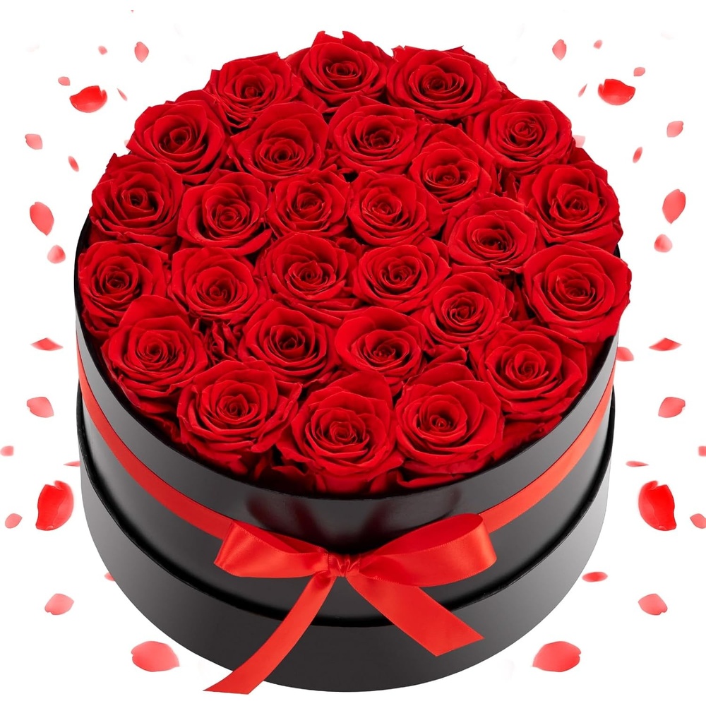 image:imageVEVOR Forever Flowers 100 Preserved Roses in a Heart Shape Box Eternal Flowers Immortal Bouquet Birthday Present for Women Her Wife Mothers Anniversary Valentines DayChristmas RedRed