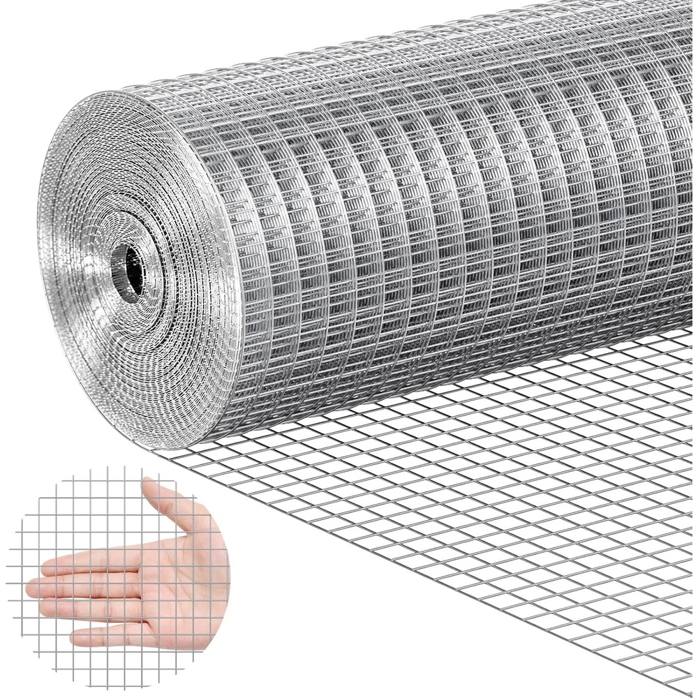 image:imageVEVOR Hardware Cloth 12 inch 48in x 50 ft 19 Gauge Hot Dipped Galvanized Wire Mesh Roll Chicken Wire Fencing Wire Mesh for Rabbit Cages Garden Small Rodents24 x 25