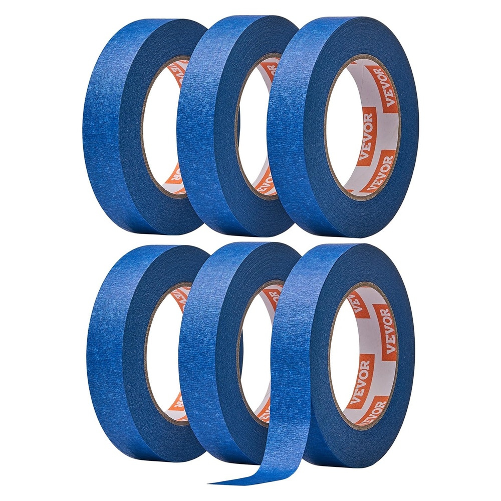 image:imageVEVOR Painters Tape 2 Inch Wide 188 In x 60 Yds 3 Rolls Blue Painter Tape for Painting Edge Trim Ceiling Masking Tape Protects Surfaces and Removes Easily DIY Craft Art Labeling Decoration6 Rolls1 Inch Wide