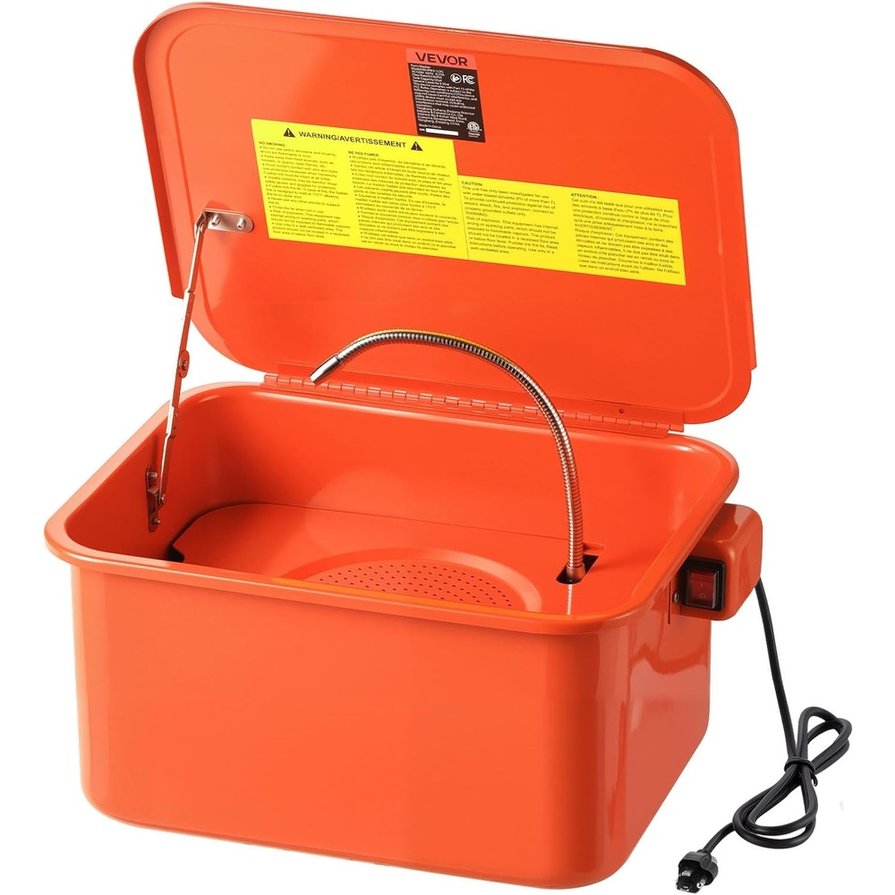image:imageVEVOR Parts Washer 5Gallon 35 Gallon Solvent Capacity 04 Gallon per Minute Max Pump Output Portable Steel Automotive Parts Cleaner with Electric Pump for Wheel Bearings Gears and Carburetors