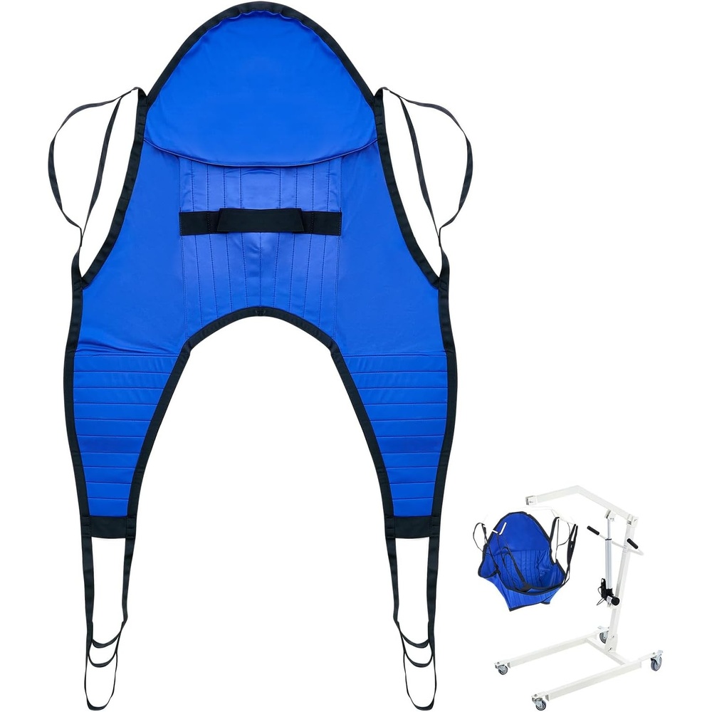 image:imageVEVOR Patient Lift Sling with Head Support Large Size Universal Patient Lift Sling Divided Leg Transfer Sling for Bathing Patient Lift Medical Sling for Elderly Disabled Bedridden 600LBSMedium