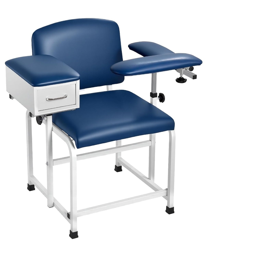 image:imageVEVOR Phlebotomy Chair Blood Draw Chair with Adjustable Armrests and Flip Arm 400LBS Loading Blood Drawing Medical Chair with Soft Padded Seat EasytoClean PVC Leather for Hospitals Labs Clinics3386 x 2874 x 372 in