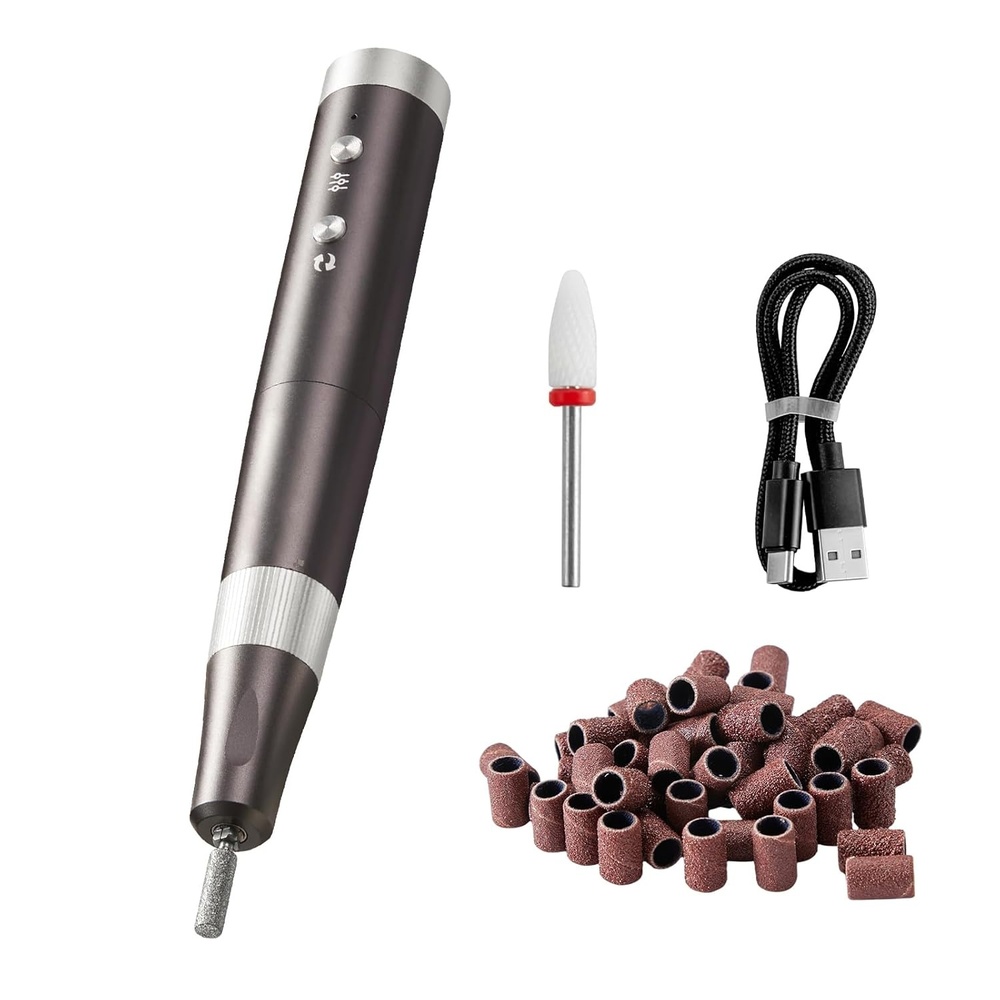 image:imageVEVOR Portable Electric Rechargeable Nail Drill 35000RPM Cordless Nail E File Machine LCDDisplay Acrylic Gel Grinder Tool for Manicure Pedicure Carve Polish with 6 Bits and 50PCS Sanding BandsE File