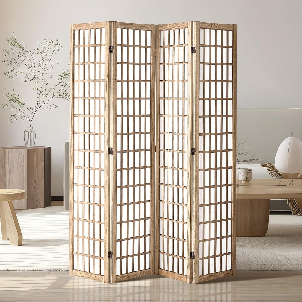 image:imageVEVOR Room Divider 3 Panel Japanese Room Divider Wood Folding Privacy Screen Indoor Japanese Partition Dividers Portable Decoration Screens for Room Separation Home Office Restaurant amp BedroomNatural