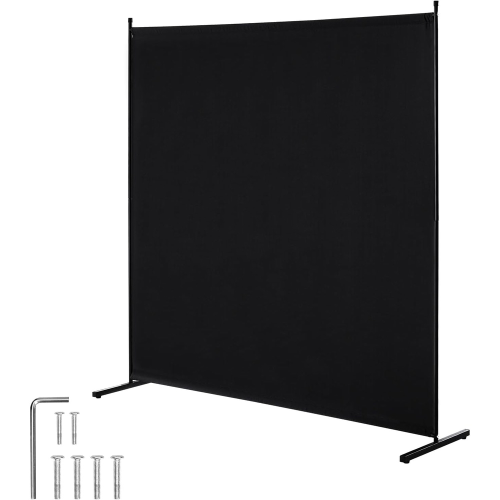 image:imageVEVOR Room Divider Single Panel Room Divider 6FT Privacy Screen Indoor Partition Divider for Room Separation Freestanding Room Divider Panel for Office Bedroom BlackBlack