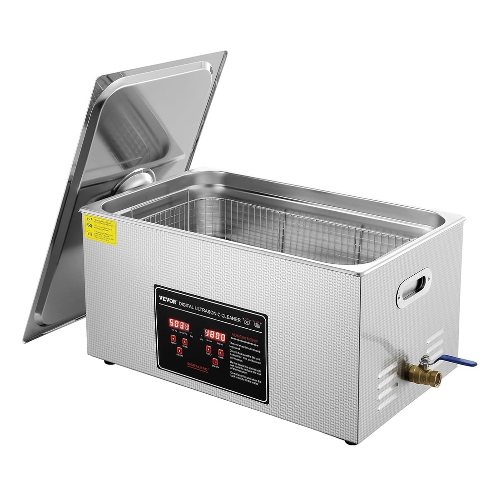 image:imageVEVOR Sonic Cleaner with Digital Timer amp Heater Professional Ultra Sonic Parts Cleaner Stainless Steel Heated Cleaning Machine for Glasses Watch Rings Jewelry Circuit Board 2L22L