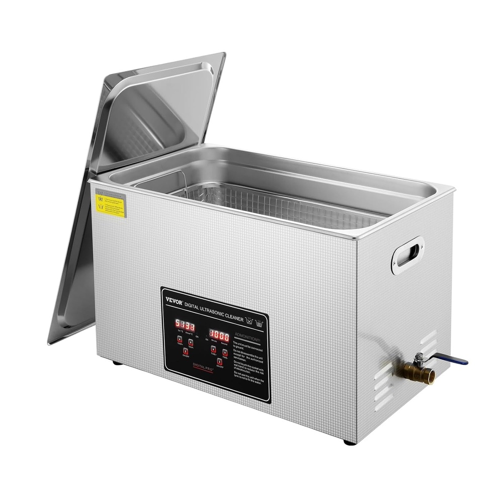 image:imageVEVOR Sonic Cleaner with Digital Timer amp Heater Professional Ultra Sonic Parts Cleaner Stainless Steel Heated Cleaning Machine for Glasses Watch Rings Jewelry Circuit Board 2L30L