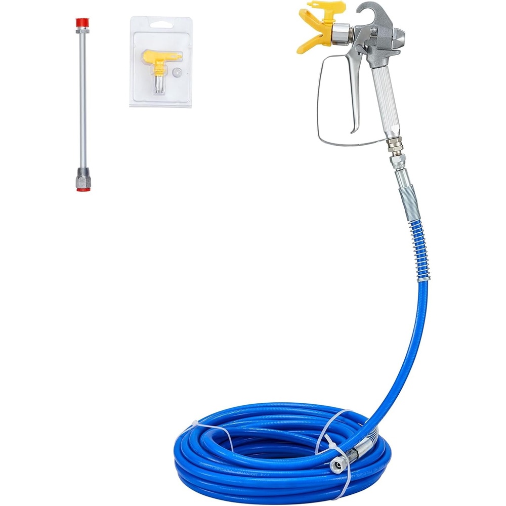 image:imageVEVOR Suction Hose Tube and Reflux Line Sets Aluminum Alloy an Rubber Suction Hose and Reflux Line Set Paint Sprayers Tool Part Compatible with Multiple Airless SprayingLine Painting Machine50FT Hose Kit