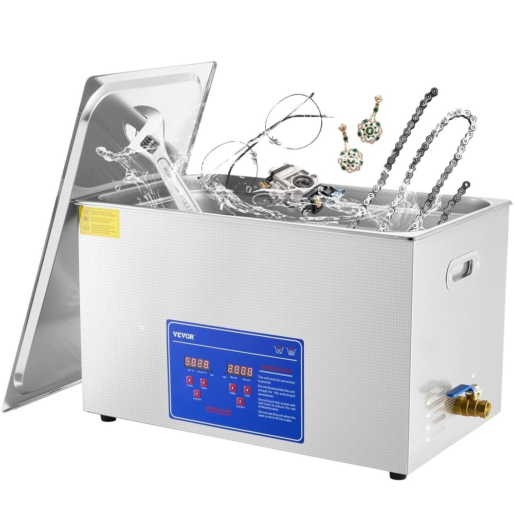 image:imageVEVOR Ultrasonic Cleaner 13L Professional Ultrasonic Cleaner with Digital Timer 40kHz Excellent Ultrasonic Cleaning Machine 110V for Jewelry Watch Ring Coin Diamond Eyeglasses Small Parts Cleaning30L