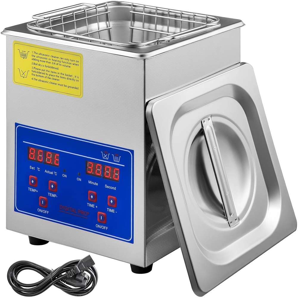 image:imageVEVOR Ultrasonic Cleaner 13L Professional Ultrasonic Cleaner with Digital Timer 40kHz Excellent Ultrasonic Cleaning Machine 110V for Jewelry Watch Ring Coin Diamond Eyeglasses Small Parts Cleaning2L