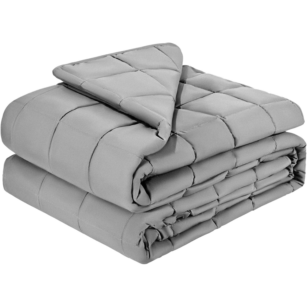image:imageVEVOR Weighted Blanket 60 x 80 inch  Queen Size 25 lbs Heavy Blanket with Cooling Glass Beads Soft amp Breathable for AllSeason Use Suitable for Adults 250310 lbs Ideal Gift Choice Grey25lbs 88x104in