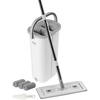 image:imageVEVOR Mop and Bucket with Wringer Set Wet amp Dry Use Flat Mop and Bucket System with 3 Washable Microfiber Pads Flat Mop with Stainless Steel Handle Mop Bucket Set for Hardwood Tile VinylFlat Mop and Bucket with 3 Pads