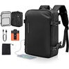 image:imageVEVOR Vacuum Travel Backpack 80L Expandable Vacuum Seal Compression Travel Backpack with Pump with TSAApproved Lock Airback Vacpack WaterResistant CarryOn Suitcase Luggage for Business BlackBlack