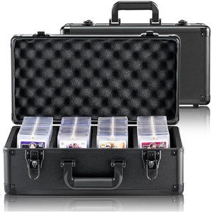 VEVOR 108 PSA Graded Card Storage Box – 4 Slot Case with Key Lock, Foam Dividers for 76 BGS, 84 SGC, 388 Top Loaders or 999+ Loose Cards(96 PSA)