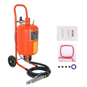 VEVOR 20 Gallon Sand Blaster, 60-110 PSI High Pressure Sandblaster, Portable Abrasive Blasting Tank, Air Sand Blasting Kit with 4 Ceramic Nozzles and Oil-Water Separator for Paint, Stain, Rust Removal(5 Gallon)