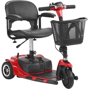 VEVOR 2025 Upgraded 3 Wheel Folding Mobility Scooter for Adults & Seniors,Electric Powered Mobility Scooter & 12 Mile Long Range, All Terrain Travel Wheelchair with 9° Climbing, 265lb Capacity(Black & Red)
