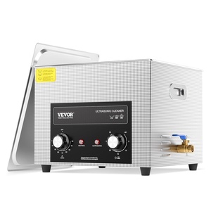 VEVOR 22L Sonic Cleaner with Heater Timer & Basket, Professional Digital Sonic Cavitation Machine, 480W Cleaning Machine for Lab Tools, Metal Parts, Carburetor, Brass, Auto Parts, Engine Parts(15L)