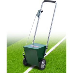 VEVOR 25 lbs Dry Line Chalker with Heavy-Duty Metal Wheels, Adjustable 2 or 4 Inch Dry Line Marker Machine for Baseball & Softball, Wheeled with Rubber Handle, Large Powder Capacity, Green